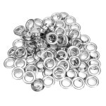 100 Sets Grommets Eyelets 12mm 실버 메탈 아이렛 와셔 그로멧 펀치 도구 키트 DIY Leather Crafts Tarps Clothes Shoes : 렛츠바잉13