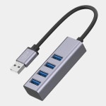 휴대용 USB 2.0 범용 USB 허브 노트북 PC용 소형 전원 스위치 4 포트 고속 USB2.0 480Mbps : 위누로지스