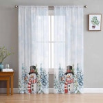 그놈 눈송이 농장 시어 커튼 장식 거실 침실용 얇은 명주 그물 : 피어마켓 피어마켓