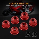 오토바이 나사 세트 스프로킷 너트 MV Agusta Brutale 3 4 실린더 675 750 800 910 920 989 990 1078 1090 R S RR용 M8x1.25 : 백호... 