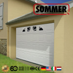 차고문 세트 SOMMER 소머 모터 화이트격자 43mm 전원주택 주차장 자동문 차고자동문 : 한일자동도어