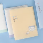 이리눕개 20p 클리어 파일 (디자인 4종 랜덤) 학생 과제 프린트 직장인 서류보관 화일 : 큰마음상회