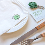 클로버 스마일 냅킨 500매 예쁜 업소용 카페 넵킨 무형광 칵테일 테이블 티슈 : 핸즈픽 온라인샵