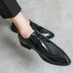 비즈니스 신발, 남성 우아한 남성 신발, 옥스포드 특허 가죽 블랙 남성 신발, 레이스 업 캐주얼 럭셔리 웨딩 파티 드레스 슈즈 : 스포트리스토어