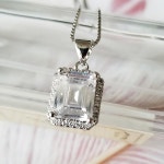 925 스털링 실버 보석 세트 약혼 웨딩 신부 선물 기념일 J4746 : 큐티유통