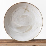 이천도자기 미색꽃 원부페 접시 6호 34.5cm 그릇 : GoodNews Home