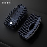 DiEU ABS 탄소 섬유 자동차 키 케이스 커버, 포드 피에스타 포커스 2 에코스포츠 쿠가 이스케이프 팔콘 테리토리 B-맥스 C-맥스 갤럭시... 