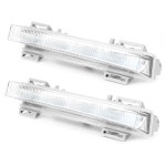 Aramox ABS 및 PC 자동차 LED 주간 주행등 자동차 DRL 안개등 GLE300d GLE350 ML250 2049065401 적합 1 쌍 : 백호 글로벌