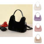 MT27 페이크 퍼 털가방 여성 크로스백 손가방 토트백 : Hola-store