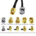 RG74 동축 케이블 BNC 수 커넥터SMA 수 잭 동축 케이블 어셈블리 RG74 50Ohm 안테나 연장 케이블 피그 테일 : 위누로지스