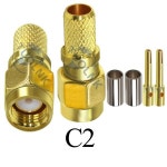 SMA 수 크림프 커넥터 RG8X LMR240 KMR240 4DFB 동축 케이블용 SMA 수암RP SMA 수암 스트레이트 RF 동축 어댑터 : 위누로지스