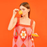 [위글위글] 샤워 목욕가운 배스 랩 타월 - Smile Cherry Argyle : 위글위글