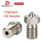 3DSWAY TC4 티타늄 합금 노즐, E3DV6, 고온 내마모성, 1.75mm 압출기, Ender 3 CR10 3D 프린터 부품용 : k물류