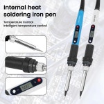 80W 조정 가능한 온도 디지털 방식으로 전기 납땜 철 세트 키트 220V  0V LCD 전기 납땜 철 용접 수리 도구 : 위누로지스