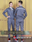 작업복 남성복 긴팔 세트 추동 내마모 상의  정비 전기 용접 현장 맞춤 노동 복 남 : 강인다식