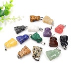 천연석 고양이 펜던트 조각 영기 장식 공예 미니 보석 세트당 20 : 에프제이핑크