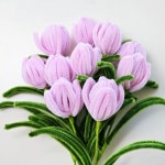 (동영상제공)모루꽃다발 만들기 15송이 DIY 튤립 학예회꽃다발 모루철사 졸업식 : 핑크조아