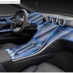 DiEU 자동차 센터 콘솔 기어 중앙 내비게이션 GPS 스크린 TPU 보호 필름, 메르세데스 벤츠 C 클래스 W206 C200 220 260 300 2022... 