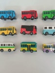9개 버스 세트 타요코리아 태우꼬마버스 로저자니  완구카 리턴 모델 : 세미시드