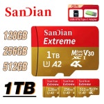 오리지널 SD 메모리 카드, 128GB SD/TF 플래시 카드, 512GB 미니 SD 카드, 256GB 플래시 메모리 카드, 패키지 무료 SD 어댑터 포함... 