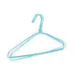 스텐 옷걸이 세탁소 라운드 스틸 옷걸이 어깨뿔방지 블루 5p : 샤플라이