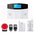 LCD 키보드 음성 무선 SMS 홈 경보 시스템 집 지능형 자동 도난 문짝 EU 플러그 : 지행상사