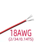 주석 도금 구리 전선 절연 PVC 연장 LED 스트립 케이블 레드 블랙 와이어 2 핀 AWG 18 20 22 2426 105 미터 : 지소다라이프