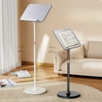 악보꽂이 교회 스텐드 지휘자보면대 각도조절 연주회 화이트(알루미늄플라스틱보면대74-100cm) : 바바나스튜디오