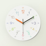 무아스 이지러닝 무소음 교육용 벽시계 어린이 시계공부 아이방 인테리어 : 무아스