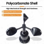 폴리카본 풍속 방향 센서 야외 기상 관측소 3 컵 풍속계 출력 RS485 4-20MA 0-5V 0-10V 30 m/s : 오후의 여유 상점