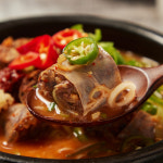 수원 지동시장 밀알왕순대 얼큰순대국 순대국밥 기본(머리고기+내장+순대), 880g, 1개 : 인생식탁