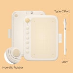 UGEE Q6 그래픽 태블릿 드로잉 8192 디지털 쓰기 패드 키덜트용 지지대 PC 맥 인치 : 지행상사