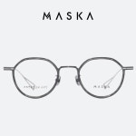 마스카 안경 클라우드 에이 Cloud A 07Ss 남자 여자 라운드 티타늄 콤비 안경테 : 세컨아이즈