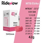 RideNow 초경량 카메라 TPU MTB 그래블 29 자전거 내부 튜브 프렌치 밸브 산악 자전거 내부 튜브 29x.5 2.5 인치 45mm : YM Logis