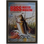 Bass Master 물고기 점프 겨울 잡지 문제 낚시 금속 사인 빈티지 벽 아트 사인 차고 및 홈 바 클럽 농장 샵 벽 장식 30.5 x 20.3cm(12 x... 