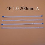 FFC FPC 4 핀 플랫 플렉시블 케이블 1 개, 1.0mm 피치 4 핀 전방 길이 200mm 너비 5mm 리본 5p 플렉스 케이블 : 대건물류