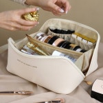 휴대용 다용도 화장품 가방 여행용 메이크업 파우치 대용량 여행 캐리어 화장 수납 파우치백 : 제노아몰