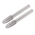 Uxcell Diamond Burrs Grinding Drill Bits for Carving Rotary Tool 1/4-Inch Shank 8mm Tapered 150 Grit : 렛미인몰
