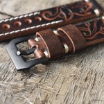 18 20 22 24mm 가죽 시계 밴드 남자 손목 시계 스트랩 걸쇠 팔찌 pam001에 대 한 빈티지 양각 된 밴드 : 백호홀딩스