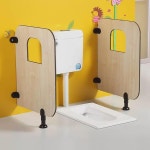 목란집 유치원 화장실 가림판  위생 칸막이 캐릭터 칸막이 방수 방습 소변 스쿼트 : 고우써니