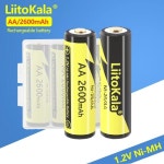 LiitoKala NiMH AA 충전식 배터리 카메라 낙하 방지 장난감 자동차 및 AA 배터리 박스 Ni26 AA .2V 2600mAh 6 개 : YM Logis