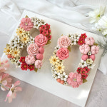 하남 미사 맞춤제작 앙금 플라워 떡케이크 부모님 생신 기념일 숫자케이크(핑크가든) : 윤슬 플라워케이크