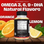 성인용 Iman 비타민 할랄 오메가 3 6 9 + DHA 구미  눈 뇌 면역 심장 건강 지원 채식주의자 글루텐 프리 C 필수 지방산 식물성 60 개 : 머틀윌러비