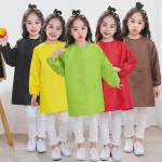 그림 가운 방수 긴팔 중 대동 뒷옷 유치원 미술 그림  앞치마 맞춤 로고 : 레신다여