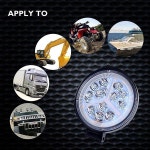 LED 라이트 작업 러닝 자동차 4x4 4DW 트럭카 SUV 12V 48W 스포트라이트 스트로브 헤드라이트 : 이클릭