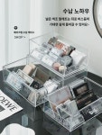 섀도 팔레트 수납 케이스 아크릴 파우더 화장품 선반 테이블 네일 메이크업 립스틱 분리 서랍 케이스 : 주뇨직구