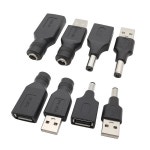 노트북용 암 잭 소켓-USB 2.0 A 타입 수 플러그, DC 커넥터, 5V 전원 5.5x2.1mm, 1 개, : 원큐무역