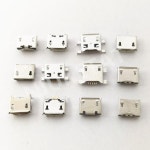 마이크로 USB 커넥터 암 5 핀 잭 소켓, MP3, 4/5, 화웨이, 레노버, Meizu, ZTE 및 기타 모바일 태블릿용, 12 모델, 60 개 : 원큐무역