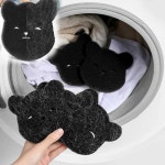 반려동물 털 제거기, 곰 모양 세탁 공, 린트 재사용 가능 고양이, 머리 스폰지, 2 in 1 : 마켓 허비