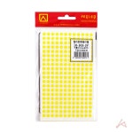 원형스티커 303-3 지름5mm (7매) 노랑 : 베스트러블리